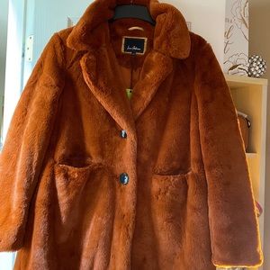 NWT Sam Edelman Rust Color Faux Fur